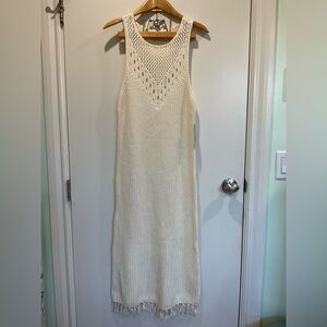 JustFab Cream Midi Dress